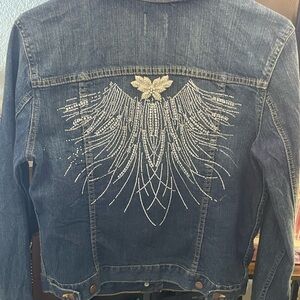 GAP Indigo Denim Jacket with Embellishments